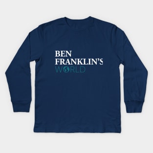 Ben Franklin's World T-shirt #2, dark colors Kids Long Sleeve T-Shirt